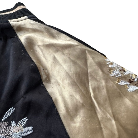 Sukajan Jabiru Bird Souvenir Japan Tourist Bomber Jacket Nature Asian Vintage - Picture 7 of 14